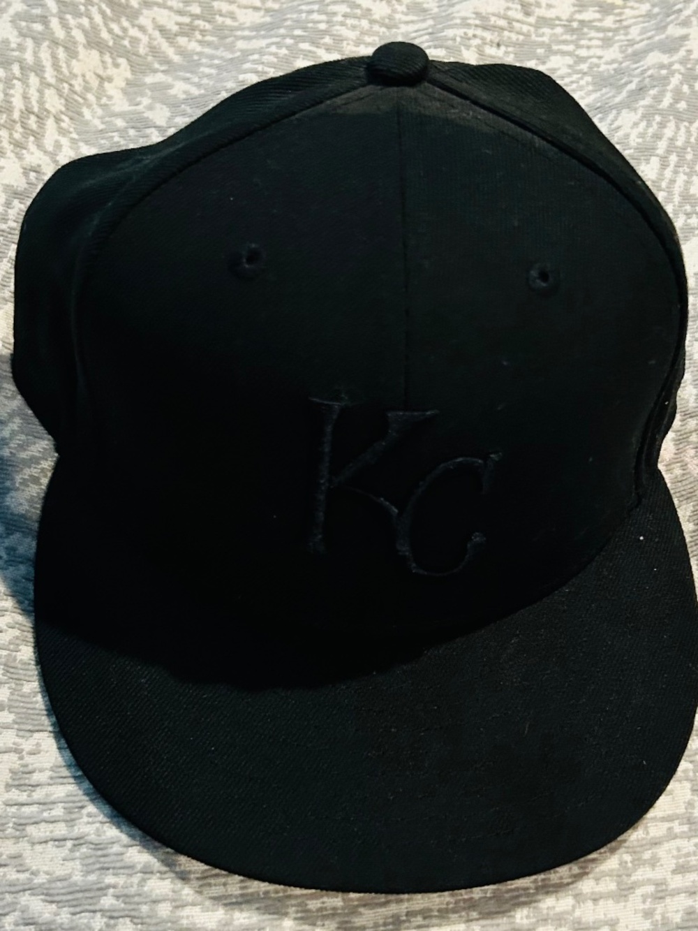 Kansas City Royals All-Black Embroidered Snapback Hat